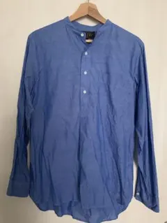 BEAMS➕　バンドカラー　プルオーバーシャツ S