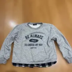 COMME CA ISM グレー トレーナー 130cm