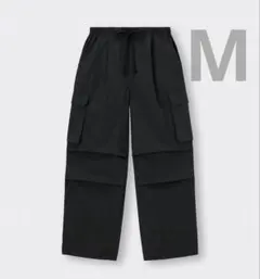 パラシュートカーゴパンツ　GU M ブラックウエスト70.0〜74.0cm