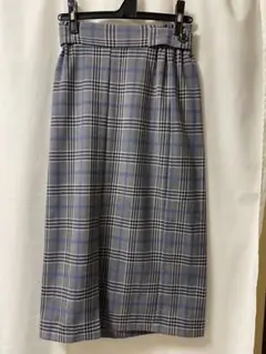 美品　ジーユーGU グレー チェック柄 タイトスカート#春スカート#春コーデ