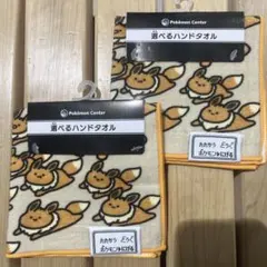 ポケモン ポケモンセンター にげる 逃 ハンドタオル ピカチュウ カビゴン 集合