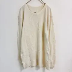 フルーツオブザルーム ワッフル長袖Ｔシャツ クルーネック XL 生成 綿ポリのサムネイル