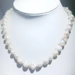 大珠本真珠 デザインパール ネックレス バロック 7.5〜11.0㎜ M818 