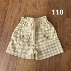 バースデイ ママラク ショートパンツ 110cm ギンガムチェック