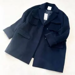 B:MING by BEAMS ウール混コート ネイビー S 新品タグ付き