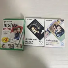 3/22までの出品 instax mini フィルム 3種セット 10枚×4