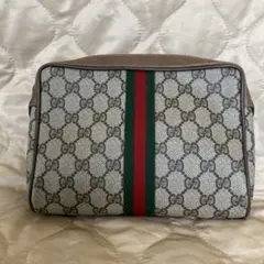 グッチ　クラッチバッグ　ブラウン　シェリーライン