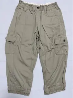 ユニクロ　キッズ　カーゴパンツ　カーキ　L 140 コットン　ガールズ