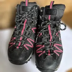 던롭 방수 아웃도어 슈즈 블랙 핑크 24cm