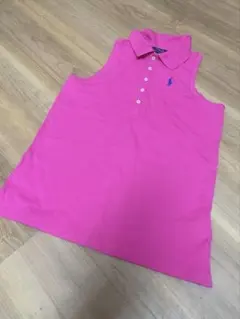 Polo Ralph Lauren ピンクノースリーブポロシャツ XL