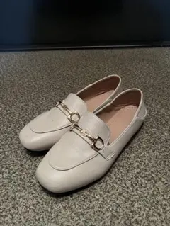 【特価】ホワイトレザー ローファー