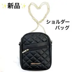 ショルダーバッグ 小さめ スマホショルダー 斜めがけ ブラック キルティング