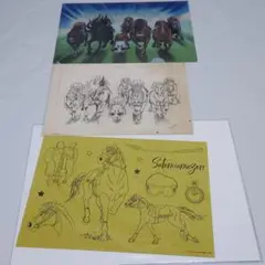 みどりのマキバオー　牧草カード　クリアファイル　イラストカード　セット