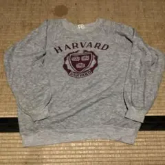 チャンピオン　80s スウェット　ヴィンテージ　染み込みプリント　ハーバード大学