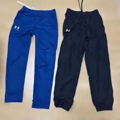 Under Armour ジャージパンツ 青 黒 2点セット　155-165