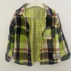BREEZE チェック柄 長袖シャツ サイズ100 リバーシブル