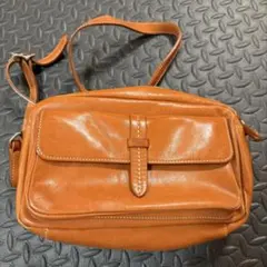 Dakota オレンジ レザー ショルダーバッグ