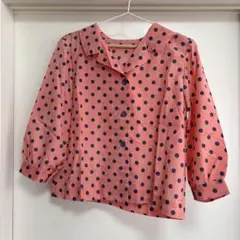 レトロ ブラウス 水玉 古着 ヴィンテージ