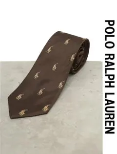 Y129 美品 POLO RALPH LAUREN ネクタイ 幅7.5cm ロゴのサムネイル