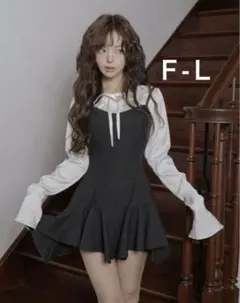 即日発送可能 darich レイヤードランダムヘムチェックミニワンピース F-Ｌ