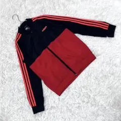 『アディダス』(150) バイカラージャケット スリーストライプ スポーティー