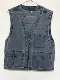 GU デニムベスト グレー