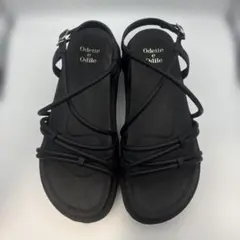 Odette e Odile ストラップサンダル ブラック　黒　厚底　24 Lのサムネイル