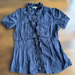 ナラカミーチェ フリルブラウス　Sサイズ　黒色