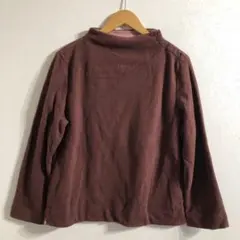 UNIQLO ブラウン フリース素材長袖プルオーバー