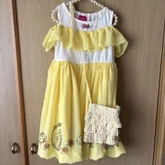 ディズニープリンセス　ワンピース　105サイズ　ポシェット付　ベル　ライトオン