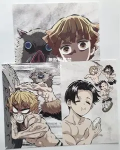 鬼滅の刃全集中展刀鍛冶の里編柱稽古編 幕間画ポストカード 我妻善逸嘴平伊之助村田