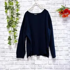 【GU】 ジーユー （XL） サイドスリットオーバーサイズセーター レディース