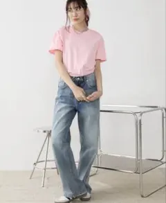 Auntie Rosa Holiday S ハイウエストワイドストレートデニム