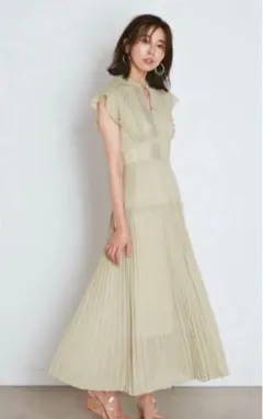 SNIDEL プリーツロングワンピース