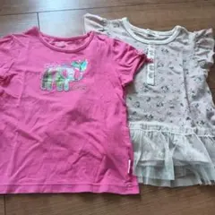 女の子用 Tシャツ 2枚セット 110cm　オッシュコッシュのサムネイル