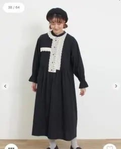 SM2 パッチワークレースワンピース ブラック M