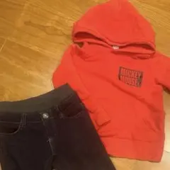 Mickey Mouse フード付きパーカーとパンツセット