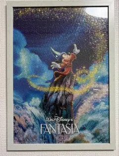 完成品　ディズニー　ファンタジアミッキー　光るパズル　1000ピース　フレーム