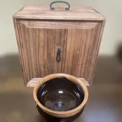 ビンテージ　茶道具　茶箱　建水付き