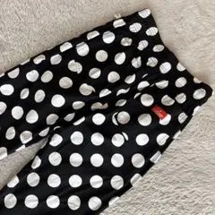 美品 ドット柄 COOKMAN クックマン シェフパンツ 黒 白 水玉 Mのサムネイル