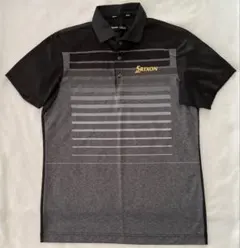 Srixon ストライプポロシャツ Ｍサイズ グレー/ブラック　品良くカッコいい