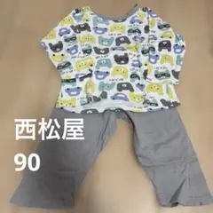 動物柄ベビーパジャマセット90 くま