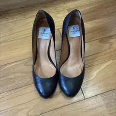 LANVIN en Bleu ブラックレザーハイヒール
