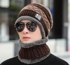 ❤️暖かい‼️ニット帽 ネックウォーマー2点セット裏起毛 防寒 ⭐男女兼用⭐