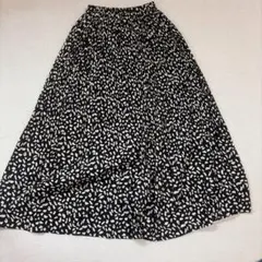 フレアプリーツロングスカート レオパード