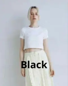 SeaRoomlynn リサイクルコットンクロップドT ブラック black