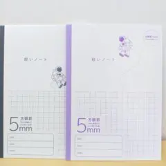 軽いノート 宇宙飛行士 5ミリ方眼 2冊 ダイソー 宇宙 自主学習ノートのサムネイル