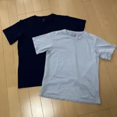 ユニクロ　ネイビー・グレー Tシャツ 2枚セット