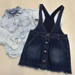 gu ジャンバースカート　シャツ