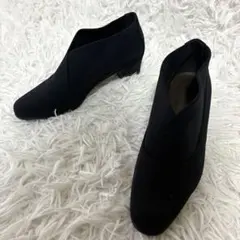 VIVAIAブラックJulie Proラウンドトゥチャンキーヒールパンプス37